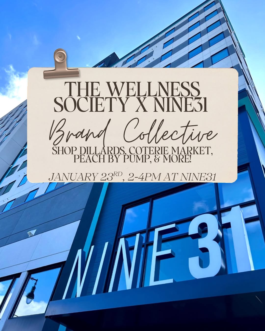 Get excited, our first event of the semester is this Friday at NINE31 Apartments!\ud83e\udd0d Come stop & shop with us, we can't wait to meet you.\u2728\n\nFriday, January 23 @ NINE31 pool deck, 2-4pm.